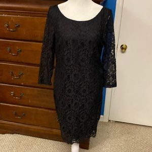 Dana Bucham brand  lace black cocktail dress. Size 4
